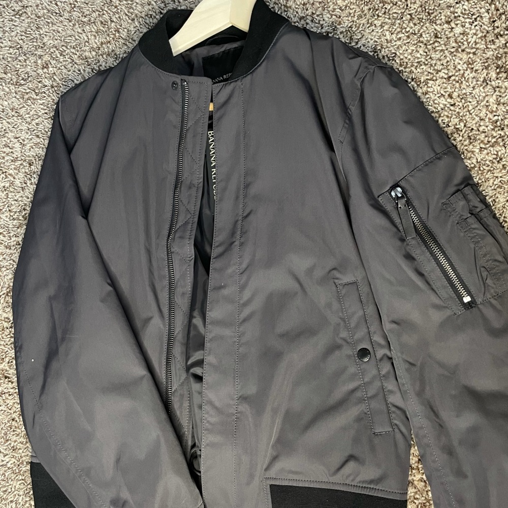 NWT Banana Republic Gray Bomber Jacket XS